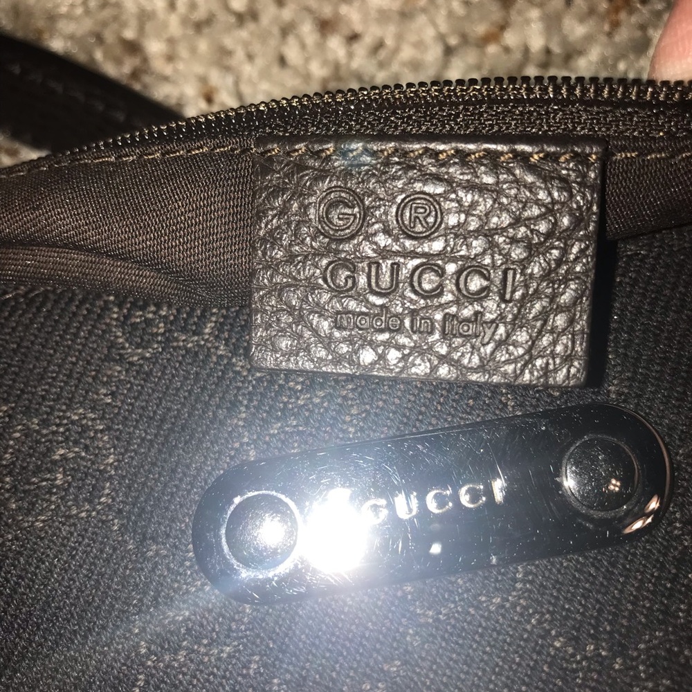 Gucci Shoulder bag, Excellent condition; brown canvas and leather; dust bag incl - Picture 14 of 16